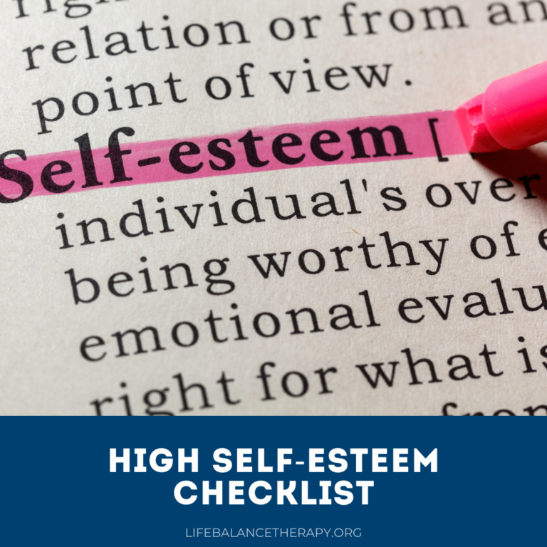High Self-Esteem Checklist